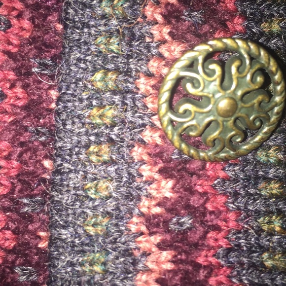 Colorful button down sweater - Picture 3 of 6